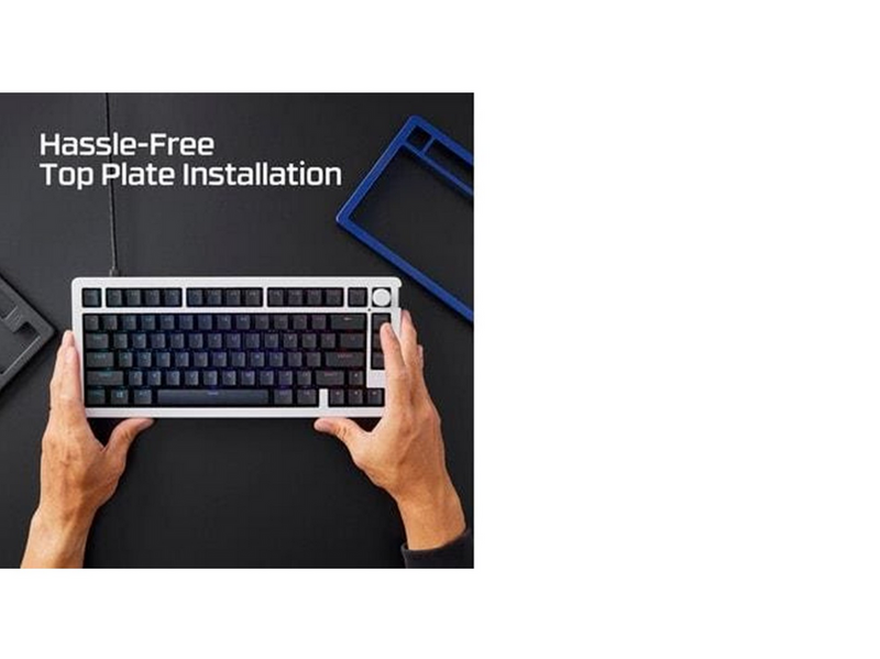 HyperX Alloy Rise (100%) - Top Plate - Navy Blue - Gaming Tastatur - Full-Size - Blau