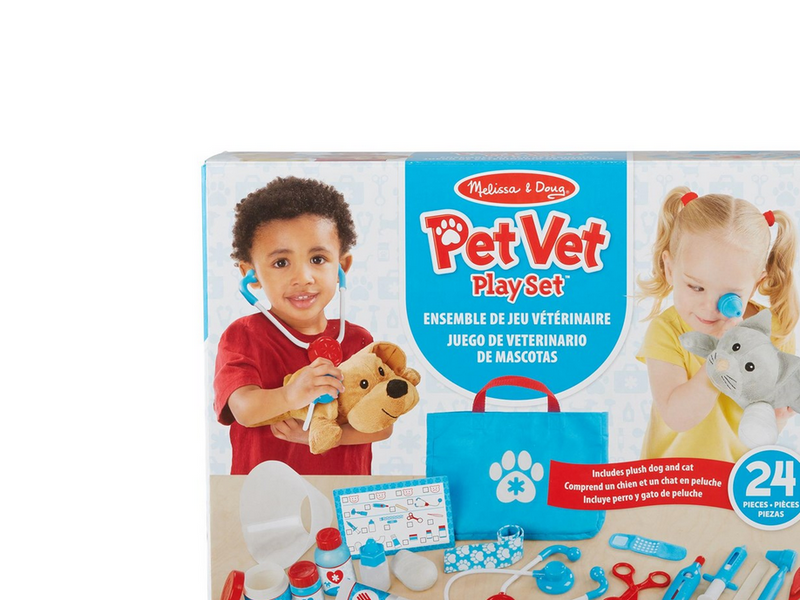 Melissa & Doug Pretend Play Examine and Treat Pet Vet Play Set
