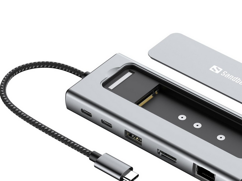 Sandberg USB-C 6in1 Travel Dock SSD Case