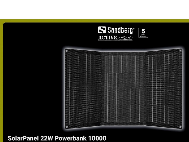 Sandberg SolarPanel 22W Powerbank 10000 - 10000 mAh