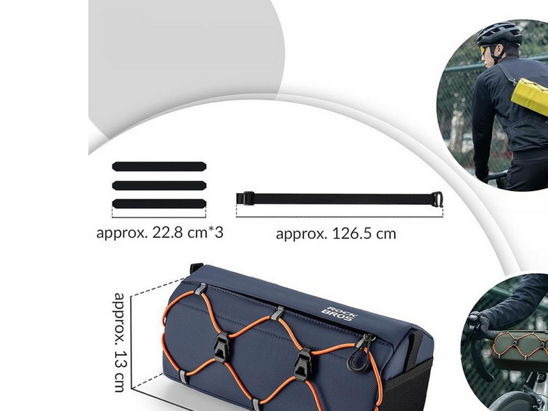 Rockbros 30110054002 bicycle handlebar bag 2.2 l - blue