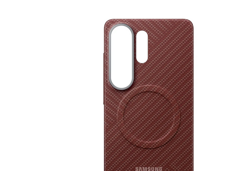 Samsung Galaxy S26 Ultra Carbon Magnet Case - Coralred