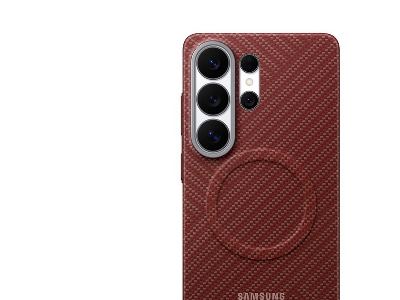 Samsung Galaxy S26 Ultra Carbon Magnet Case - Coralred