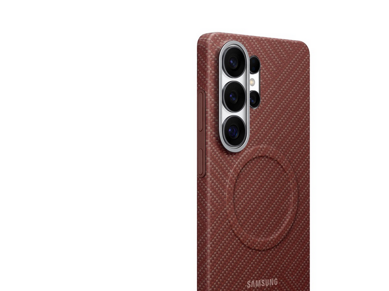 Samsung Galaxy S26 Ultra Carbon Magnet Case - Coralred