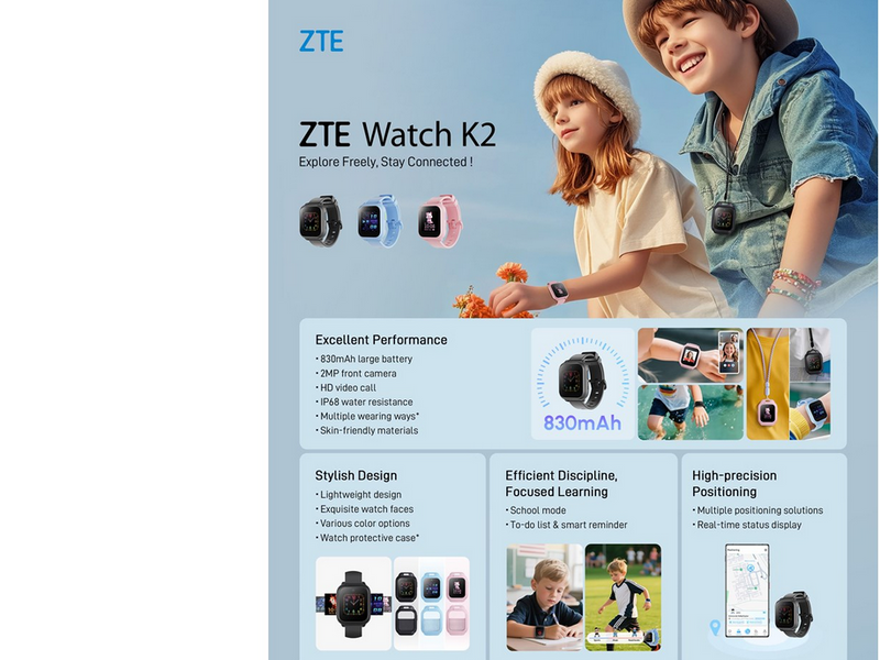 ZTE Kids Watch K2 - Pink