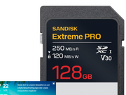 SANDISK Extreme PRO SD - 250MB/s - 128GB