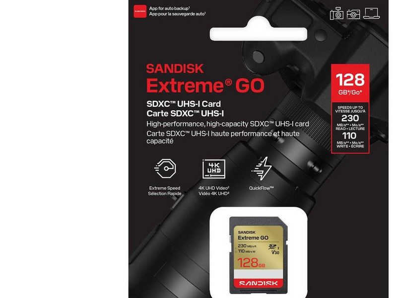SANDISK Extreme GO SD - 230MB/s - 128GB