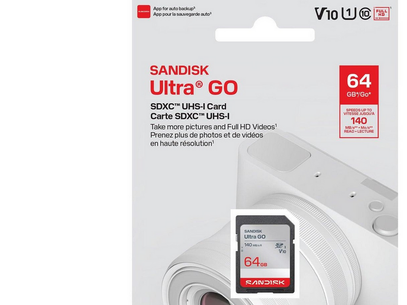 SANDISK Ultra GO SD - 190MB/s - 64GB