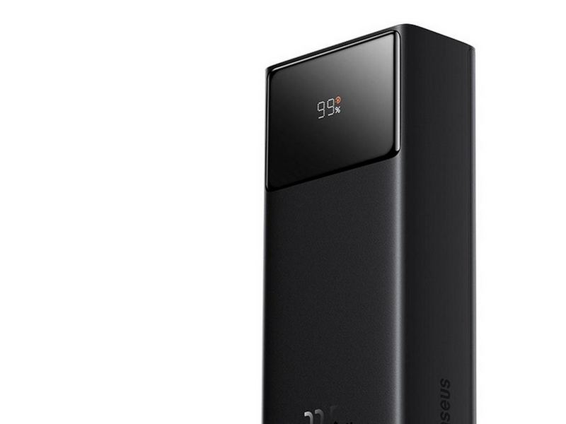 Baseus EnerFill FP41 30000mAh 22.5W Power Bank with Simple USB-A - USB-C 3A 30cm Cable - Black - 30000 mAh