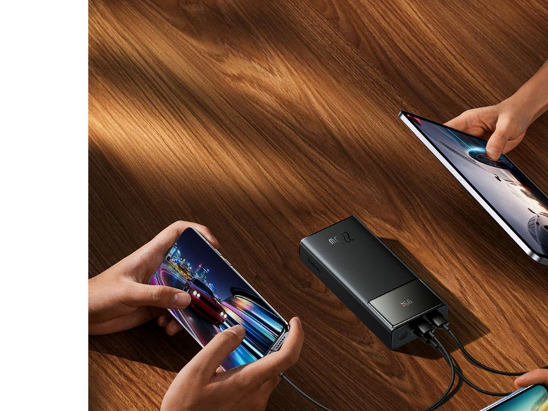 Baseus EnerFill FP41 30000mAh 22.5W Power Bank with Simple USB-A - USB-C 3A 30cm Cable - Black - 30000 mAh