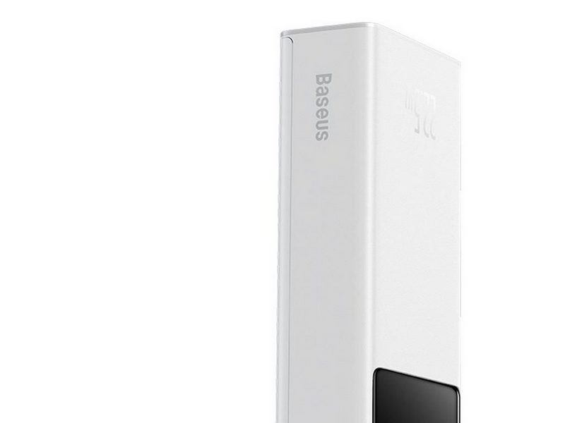 Baseus EnerFill FP41 30000mAh 22.5W Powerbank with Simple USB-A - USB-C 3A 30cm Cable - White - 30000 mAh
