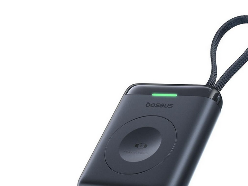 Baseus EnerFill FW11 5W Power Bank for Apple Watch with Built-in Cable - Black