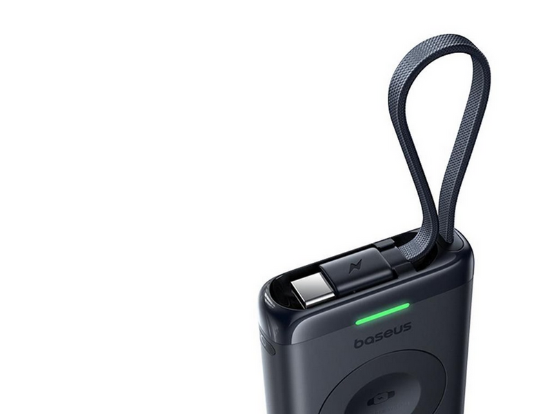Baseus EnerFill FW11 5W Power Bank for Apple Watch with Built-in Cable - Black