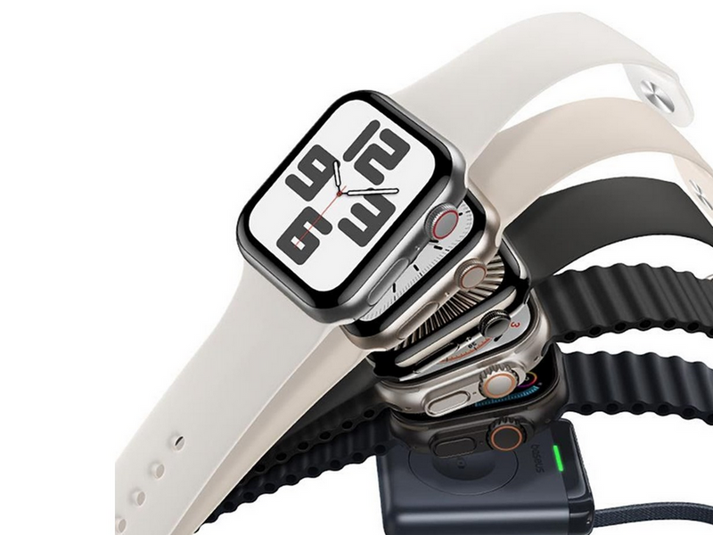 Baseus EnerFill FW11 5W Power Bank for Apple Watch with Built-in Cable - Black