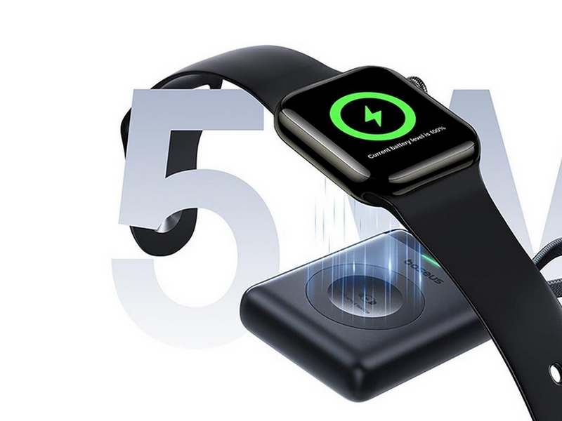Baseus EnerFill FW11 5W Power Bank for Apple Watch with Built-in Cable - Black