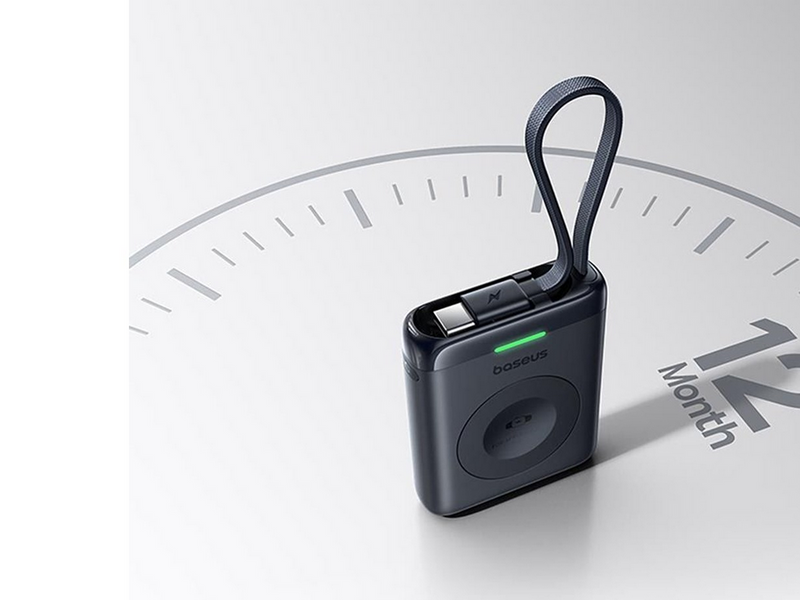 Baseus EnerFill FW11 5W Power Bank for Apple Watch with Built-in Cable - Black