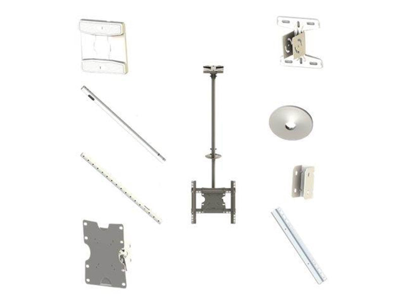 Multibrackets M Public Ceilingmount Medium Single 3000 White 70 kg 55" 200 x 100 mm