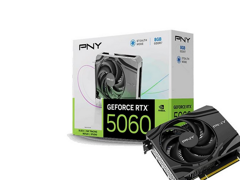 PNY GeForce RTX 5060 Single Fan - 8GB GDDR7 RAM - Grafikkarte