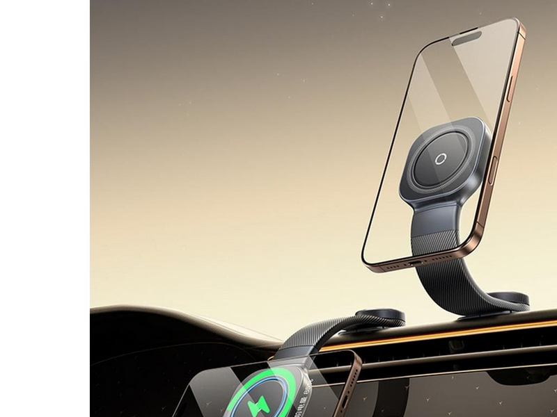 Baseus PrimeTrip C03Pro Dashboard Car Holder with Wireless Charger Compatible with MagSafe - Black