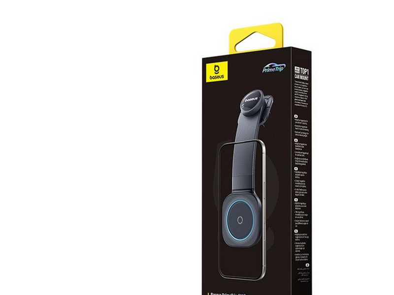 Baseus PrimeTrip C03Pro Dashboard Car Holder with Wireless Charger Compatible with MagSafe - Black