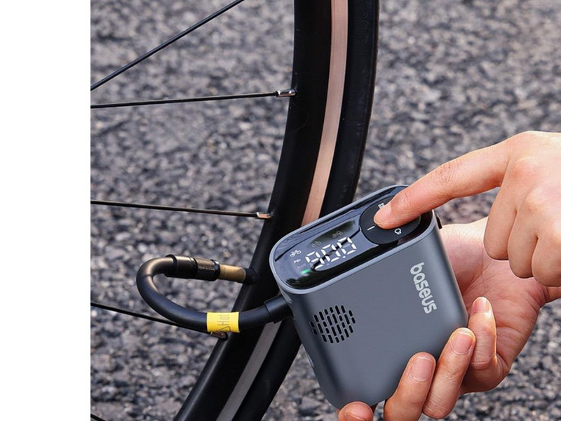 Baseus PrimeTrip Series Electric Bicycle Pump with Digital Display - Black