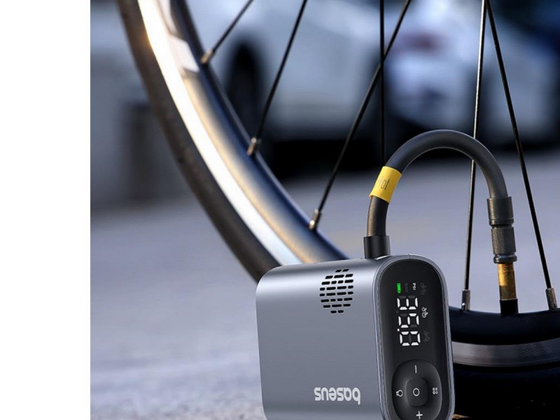 Baseus PrimeTrip Series Electric Bicycle Pump with Digital Display - Black