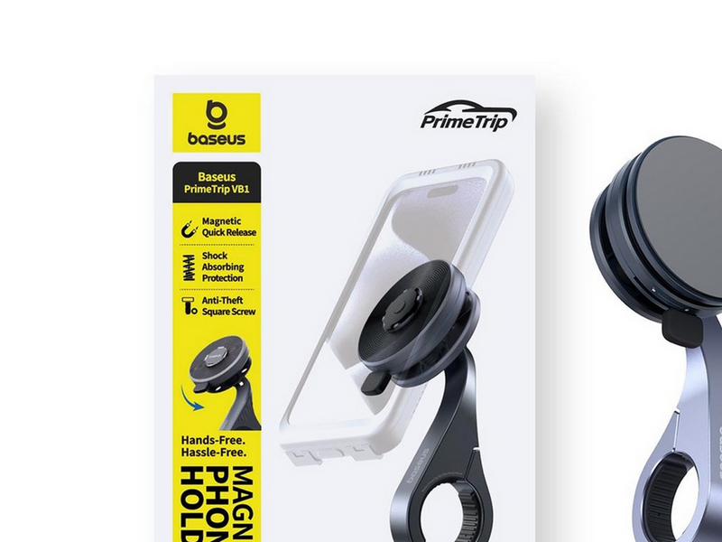 Baseus PrimeTrip VB1 Magnetic Handlebar Phone Holder - Gray