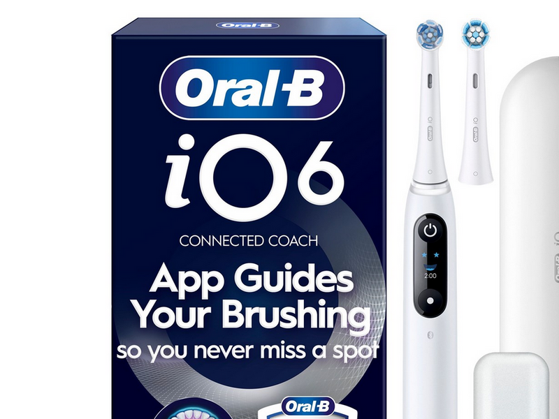 Oral-B Elektrische Zahnbürste iO6 White + 1 Extra Refill