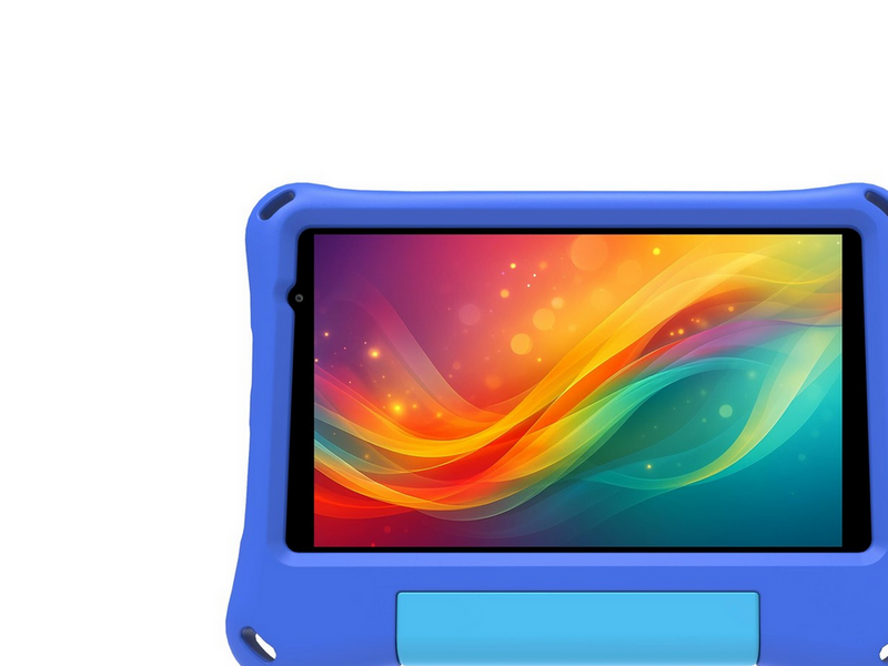 DENVER TIO-80115KBUP BLUE/PINK - 8" Octa Core tablet with Android 16GMS & included bumper in blue and pink