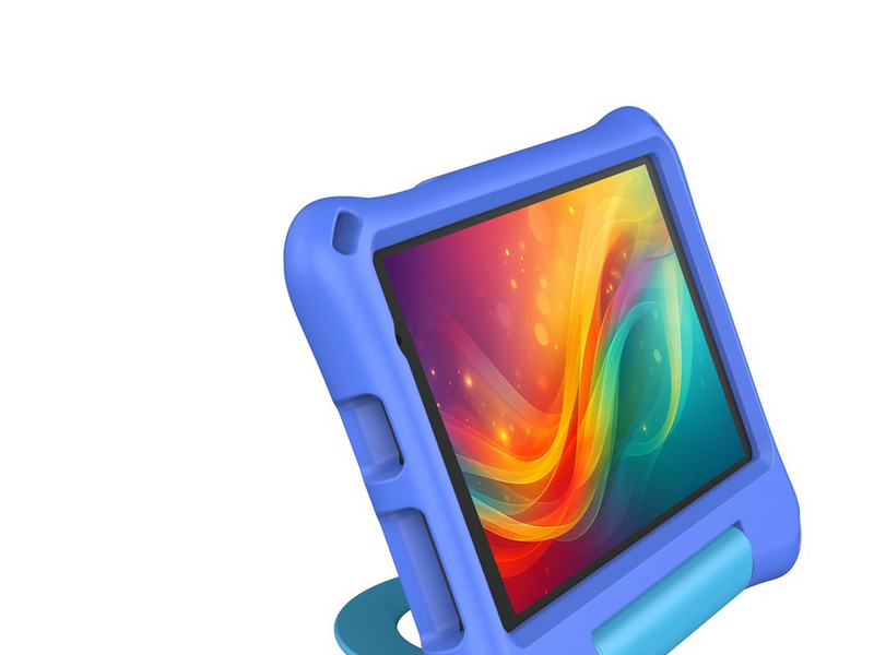 DENVER TIO-80115KBUP BLUE/PINK - 8" Octa Core tablet with Android 16GMS & included bumper in blue and pink