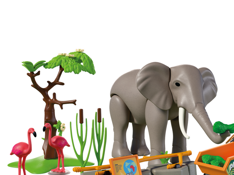 Playmobil Tiere & Freunde - Elefant mit Tierpfleger