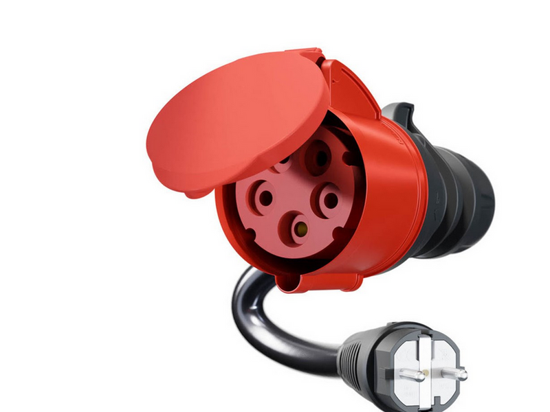 go-e Gemini flex 22 kW adapter CEE to EU plug