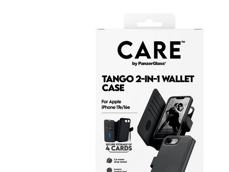 CARE by PanzerGlass Tango 2-in-1 Wallet Case w. MagSafe iPhone 17e | 16e