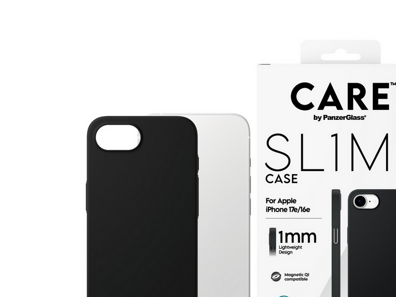 CARE by PanzerGlass SL1M Case Black w. MagSafe iPhone 17e | 16e