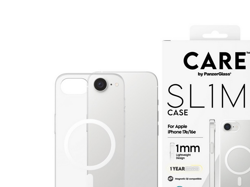 CARE by PanzerGlass SL1M Case Transparent w. MagSafe iPhone 17e | 16e