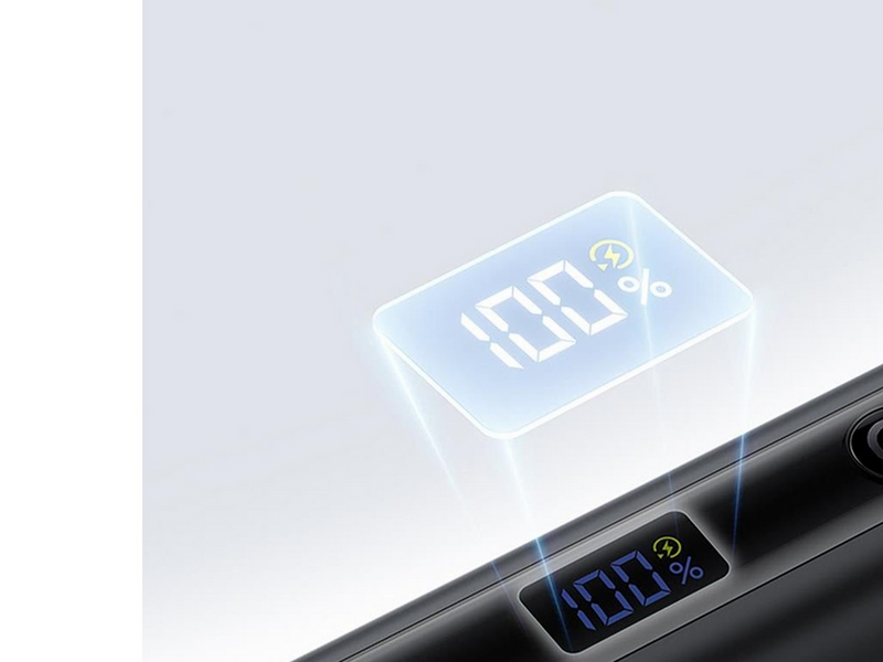 Baseus EnerFill FC41 20000mAh 100W Power Bank with Digital Display and Built-in Dual USB-C Cable - Black - 20000 mAh