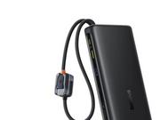 Baseus EnerFill FC41 25000mAh 145W Power Bank with Digital Display and Built-in Dual USB-C Cable - Black - 25000 mAh