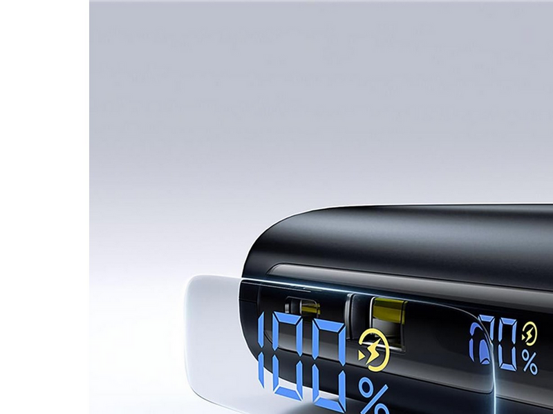 Baseus EnerFill FC41 25000mAh 145W Power Bank with Digital Display and Built-in Dual USB-C Cable - Black - 25000 mAh