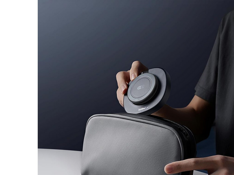 Baseus EnerFill FF11 15W Foldable Inductive Charger with 20W Wall Charger and 1m USB-C Cable - Black