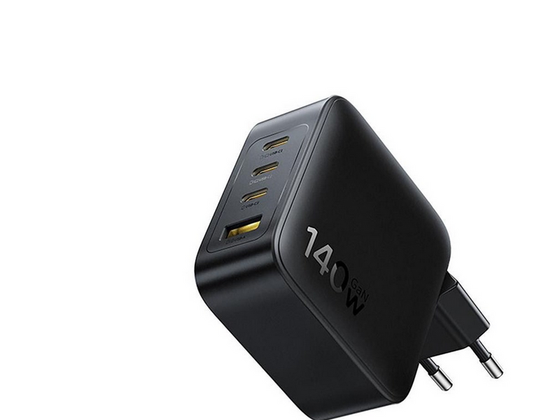 Baseus EnerFill FH11 GaN 140W Wall Charger 3xUSB-C + 1xUSB-A - Black