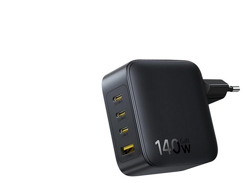 Baseus EnerFill FH11 GaN 140W Wall Charger 3xUSB-C + 1xUSB-A - Black
