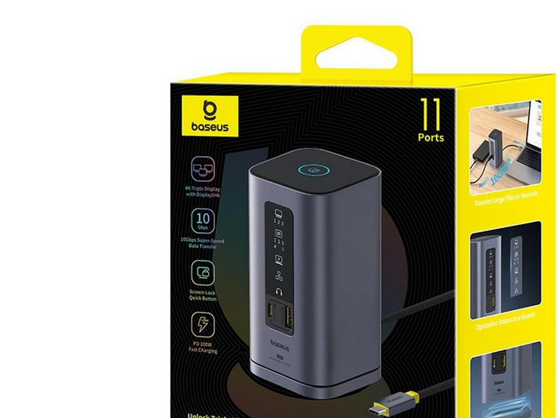 Baseus Spacemate hub USB-C 11in1 docking station USB-Hubs - 11 - Grau