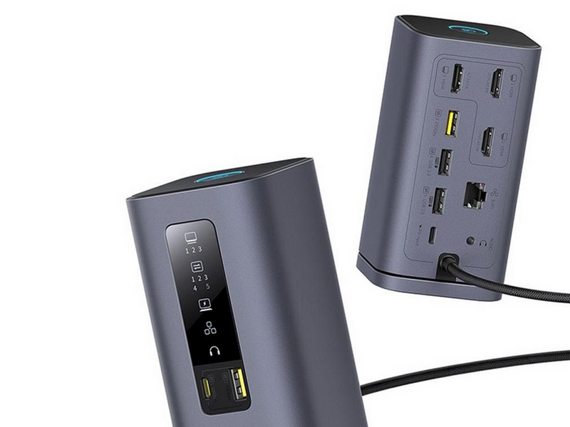 Baseus Spacemate hub USB-C 11in1 docking station USB-Hubs - 11 - Grau
