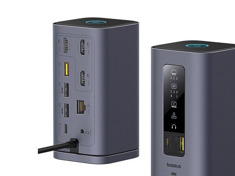 Baseus Spacemate hub USB-C 11in1 docking station USB-Hubs - 11 - Grau
