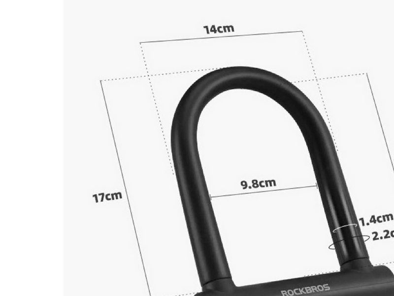 Rockbros RKS610-BK U-lock bicycle lock - black