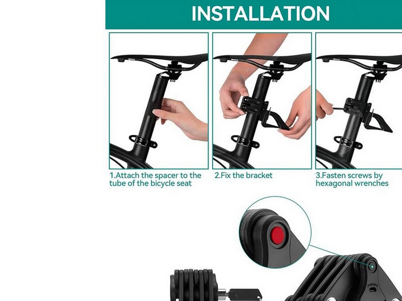 Rockbros WD795 foldable bicycle lock - black