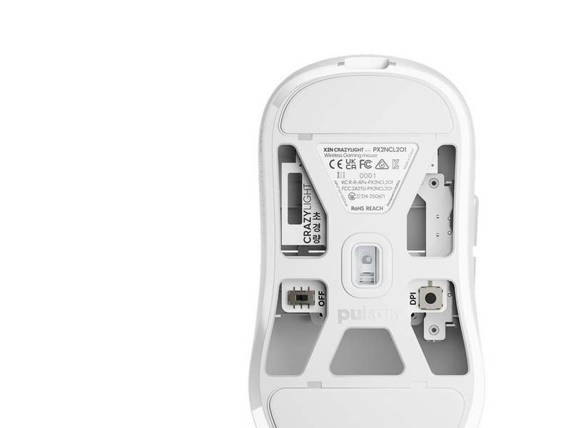 Pulsar X2N CRAZYLIGHT Medium (Uyuni White) - Gaming Maus (Weiß)