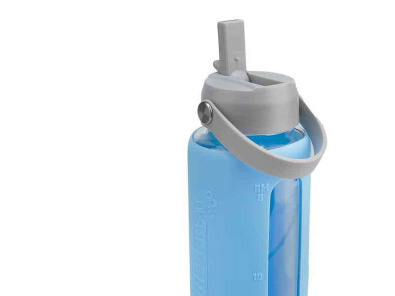 Paladone - MINECRAFT GLASS WATER BOTTLE WITH SLEEVE