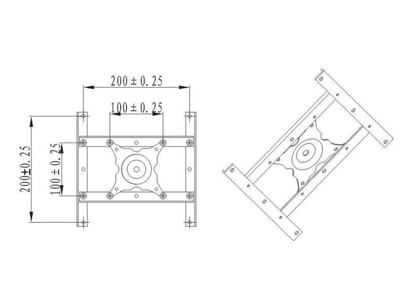 Multibrackets M Gas Lift VESA Adapter 200x200 200 x 100 mm