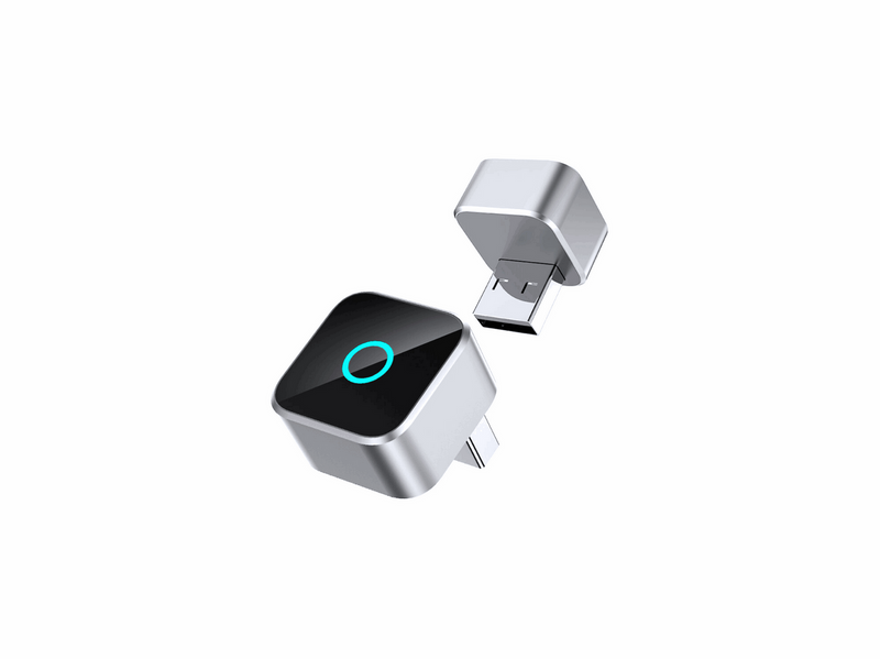 4smarts Wireless CarPlay and Android Auto USB-A and USB-C adapter - Silver